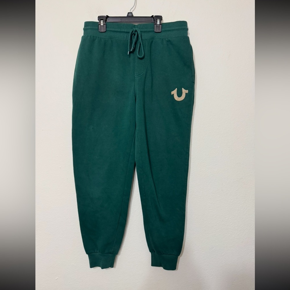 True Religion Men's Fleece Classic Logo Jogger Sweatpants Size‎ Medium